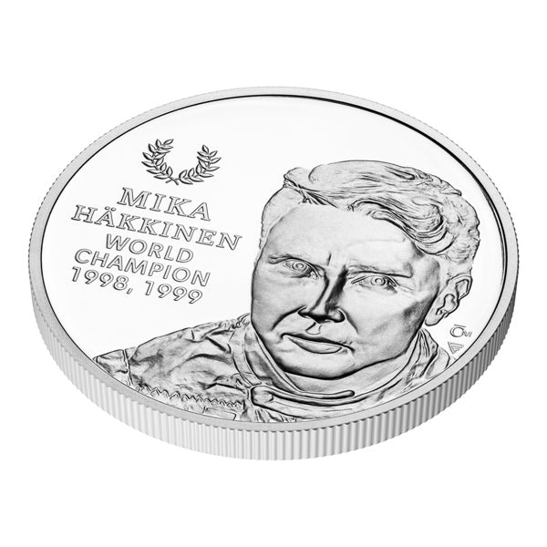 Motorsport Legends Mika Hakkinen Proof Silver 1 oz (ounce) coin