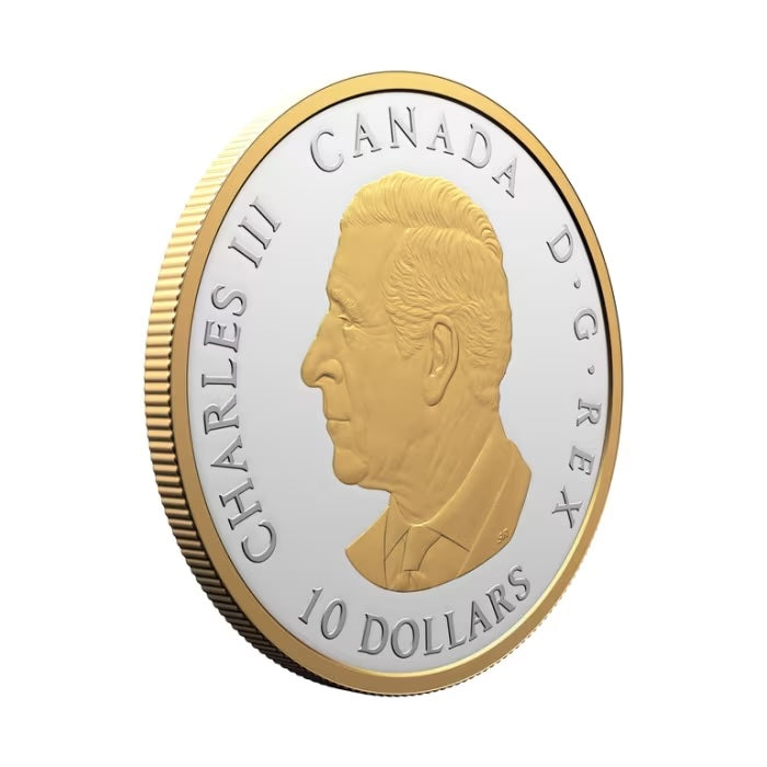 Canada Maple Tree of Life Yellow Gold Plated Silver 1/2 oz (ounce) coin