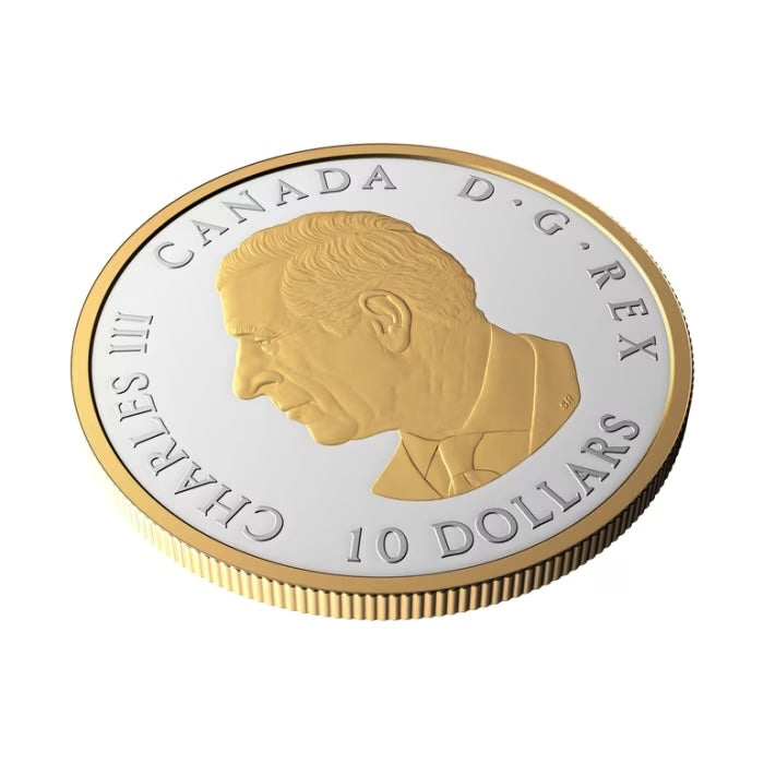 Canada Maple Tree of Life Yellow Gold Plated Silver 1/2 oz (ounce) coin
