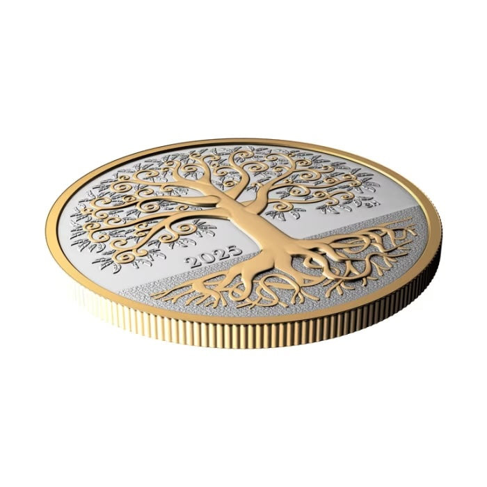 Canada Maple Tree of Life Yellow Gold Plated Silver 1/2 oz (ounce) coin