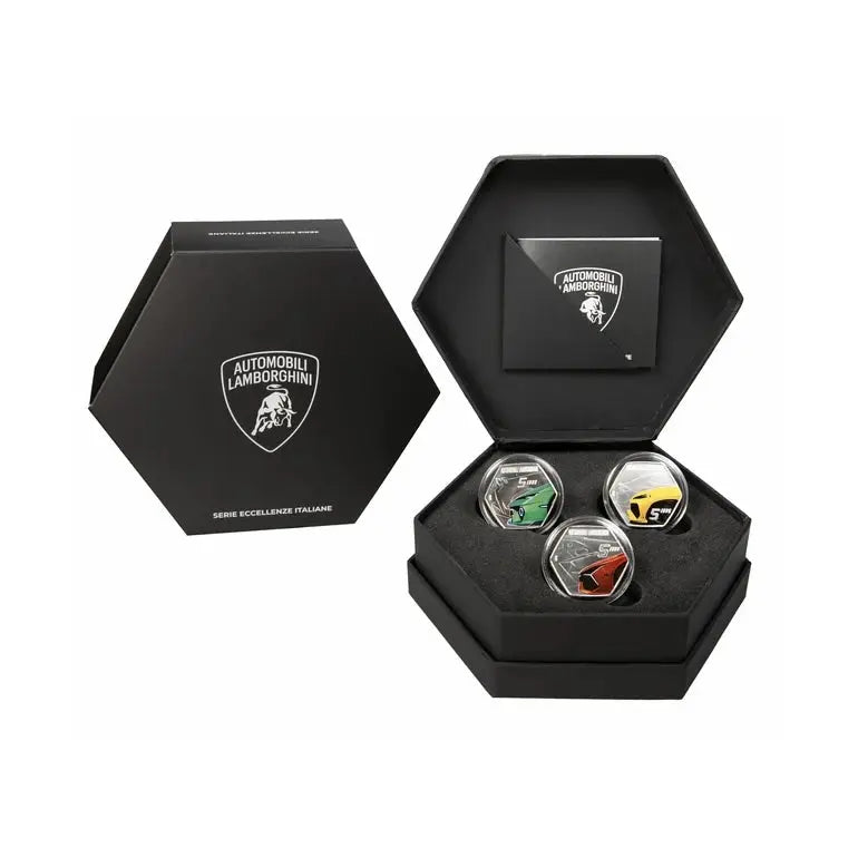 Lamborghini Italian Excellences Silver 3 oz (ounce) Set Italian Mint IPZS