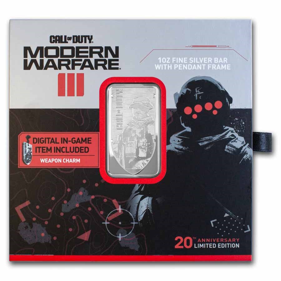 PAMP Suisse Call of Duty MWIII Proof-Like Silver 1 oz (ounce) Bar