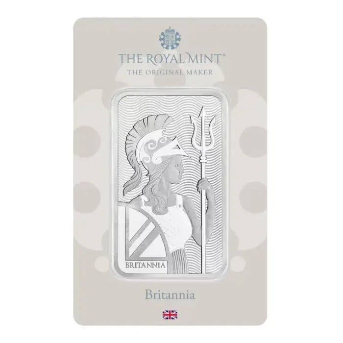 Great Britain Britannia Silver 100 gram Bar The Royal Mint