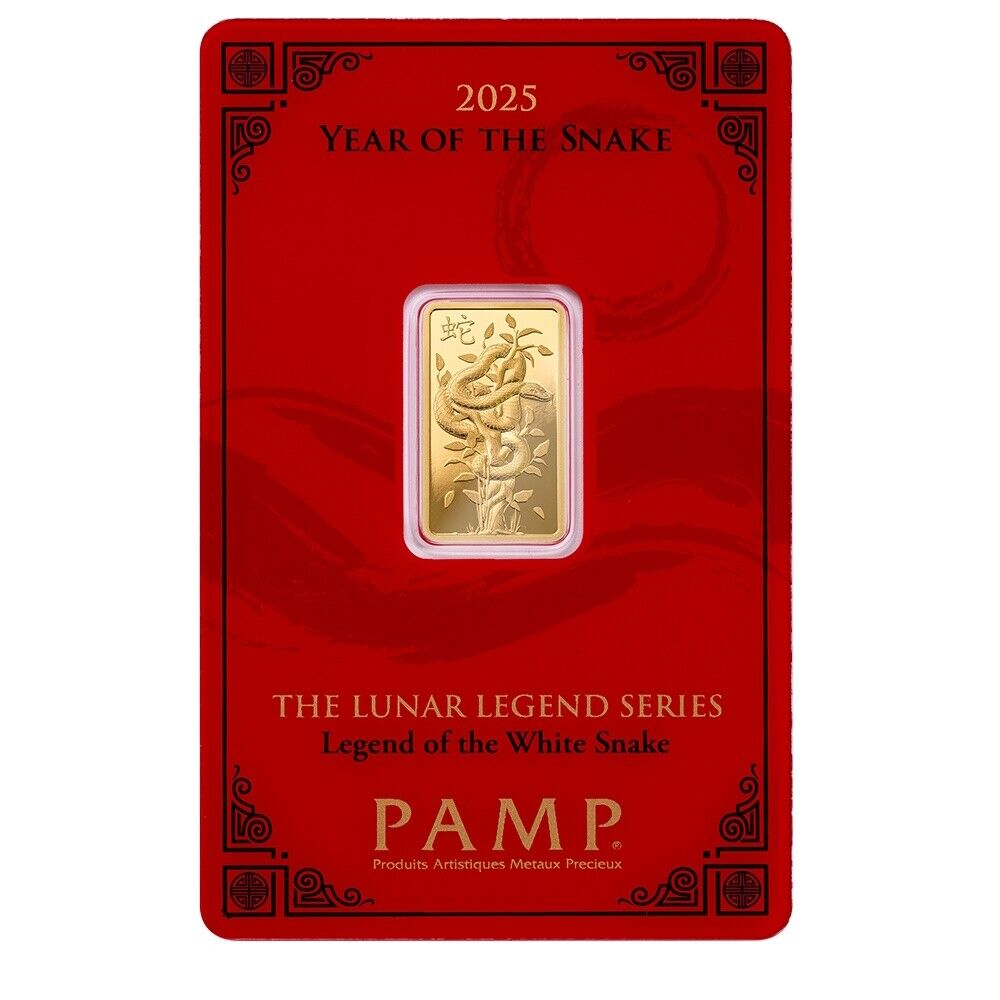 PAMP Suisse Lunar Legends White Snake Gold 5 gram Bar