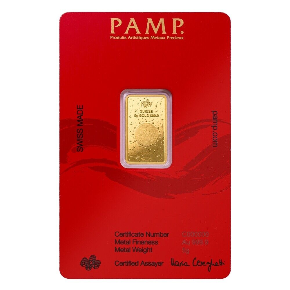 PAMP Suisse Lunar Legends White Snake Gold 5 gram Bar
