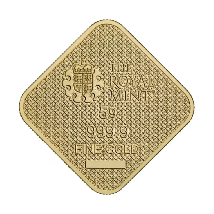 Great Britain Queen's Beasts Completer 2025 Gold 5 gram Bar The Royal Mint