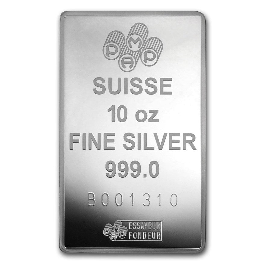 PAMP Suisse Silver 10 oz (ounce) Bar