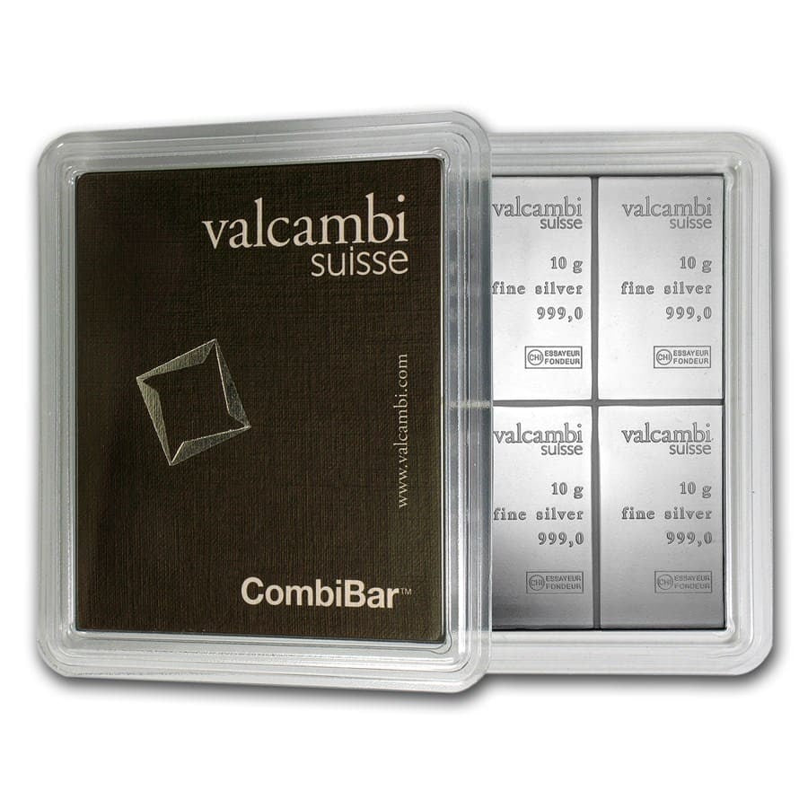 Valcambi Silver 10 x 10 gram CombiBar