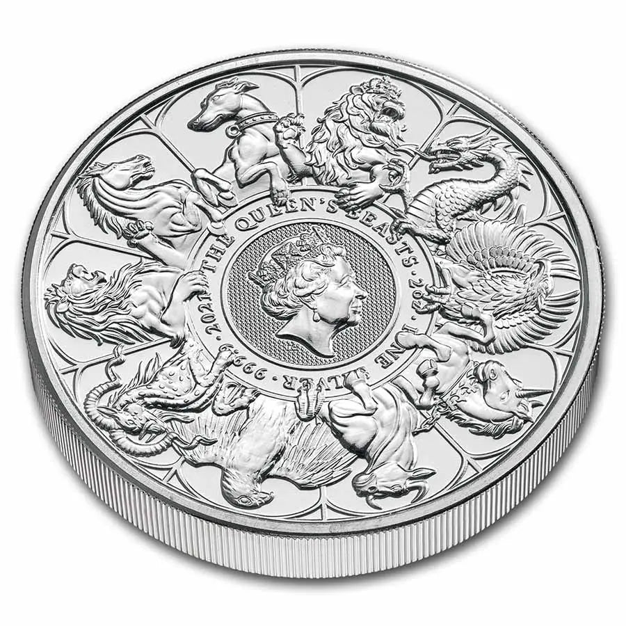 Great Britain Queen's Beasts Completer 2021 Silver 2 oz (ounce) Coin The Royal Mint