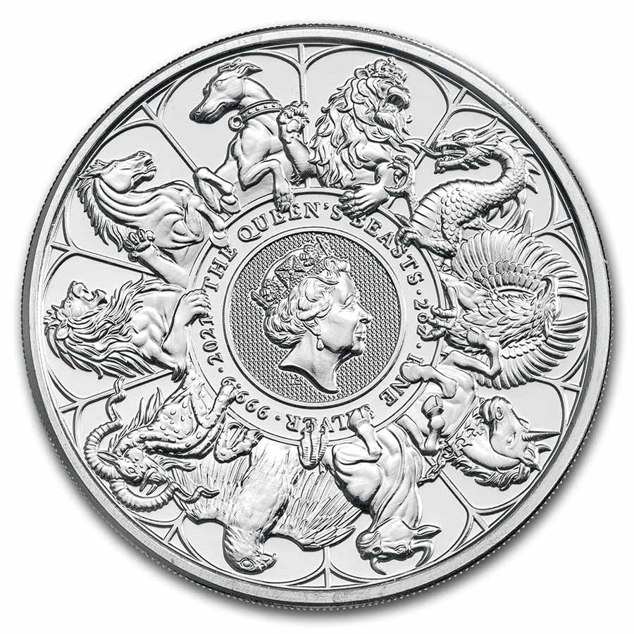 Great Britain Queen's Beasts Silver 2 oz (ounce) Coin