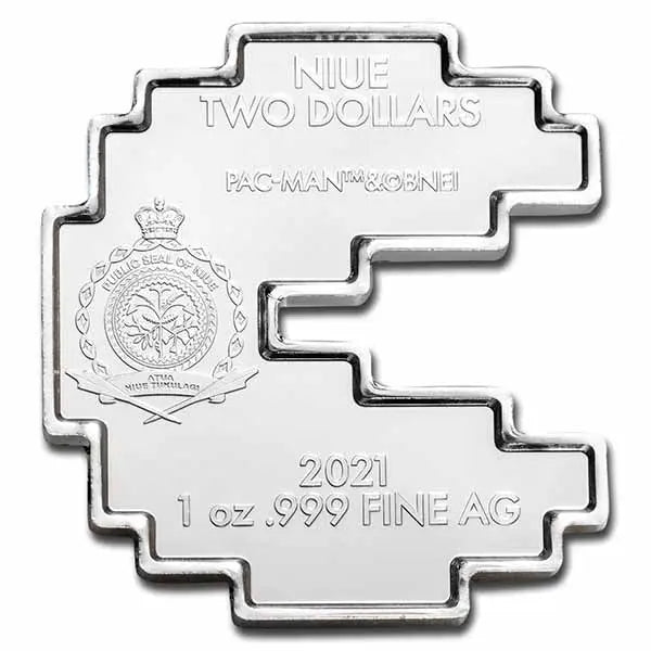 Pac Man Silver 1 oz (ounce) - Not colored ABConcept Gold Store AE
