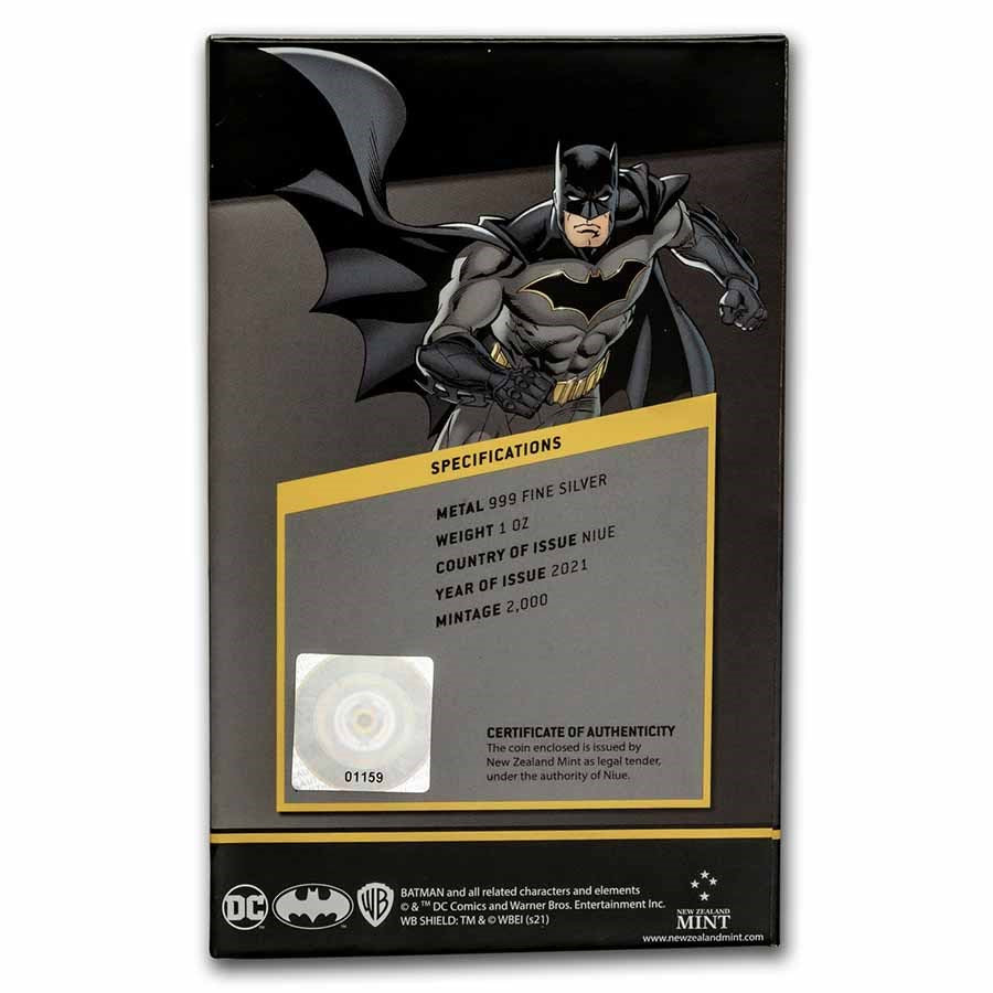 Batman Flying Silver 1 oz (ounce)