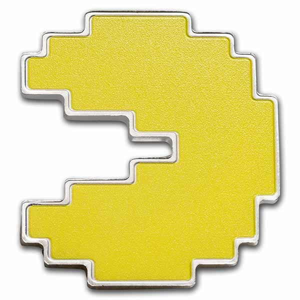Pac Man Colorized Silver 1 oz (ounce)
