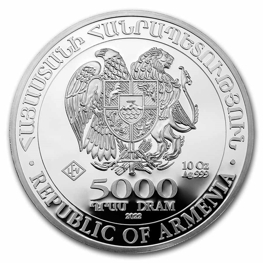 Armenia Silver 10 oz (ounce) coin Noah's Ark