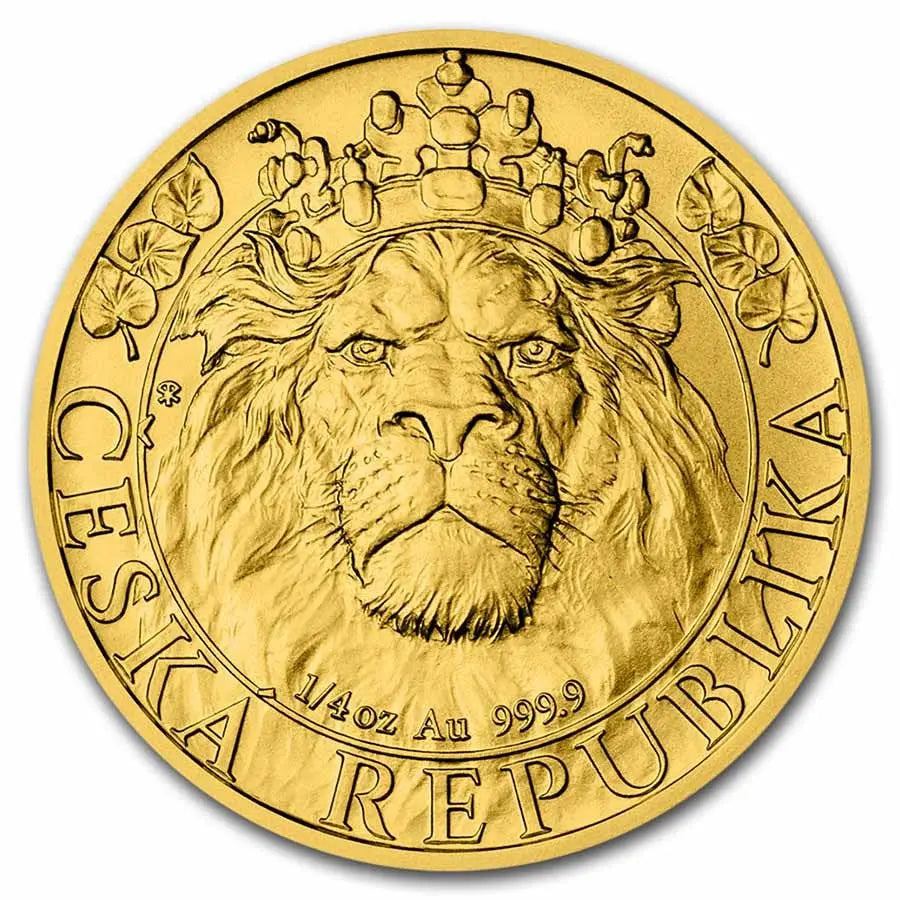 Czech Lion Gold 1/4 oz (ounce) coin The Czech Mint