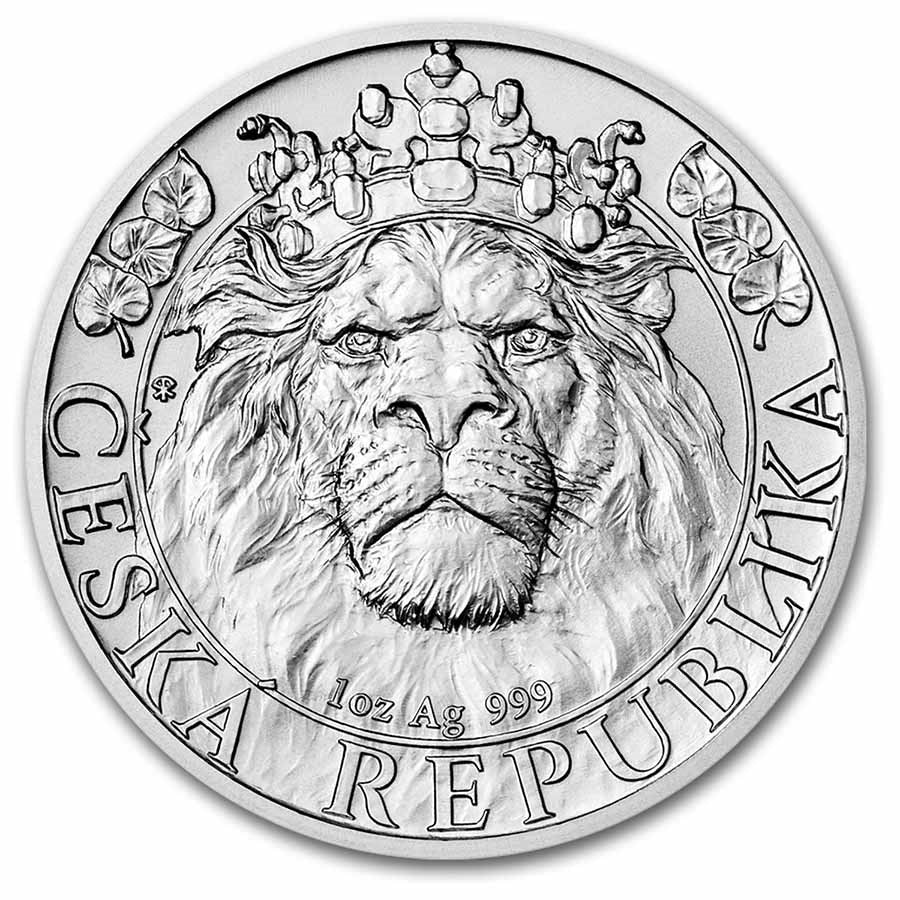 Czech Lion Silver 1 oz (ounce) coin