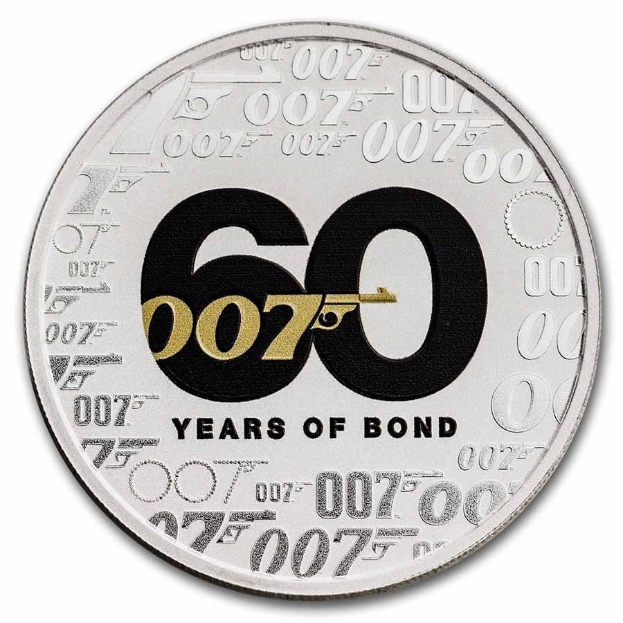 James Bond 007 "60 Years of Bond" Silver 1 oz (ounce) coin