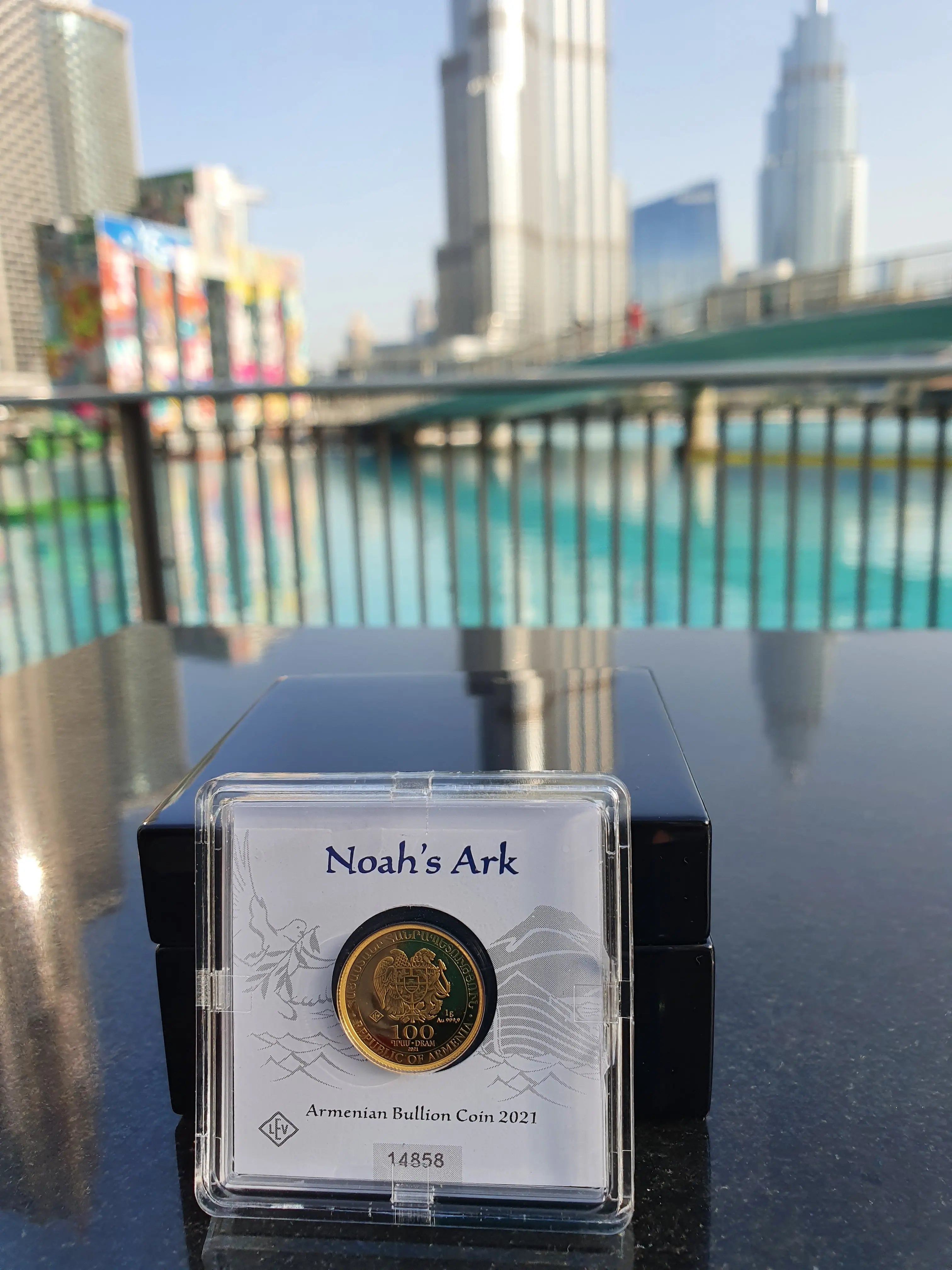 Armenia Noah's Ark Gold 1 gram coin Geiger Edelmetalle
