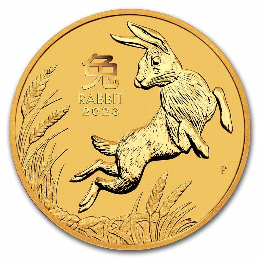 Australia Lunar Rabbit Gold 1/4 oz (ounce) coin The Perth Mint