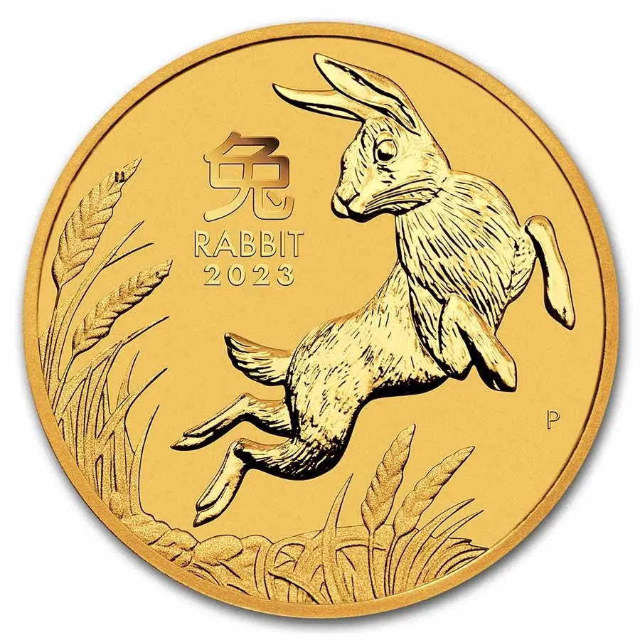 Australia Lunar Rabbit Gold 1/4 oz (ounce) coin The Perth Mint