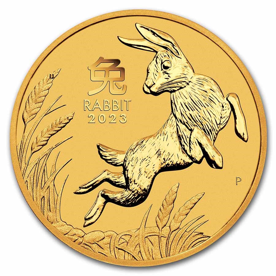 Australia Lunar Rabbit Gold 1/4 oz (ounce) coin