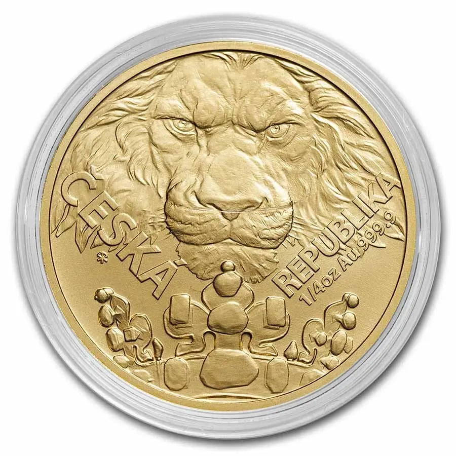 Czech Lion 2023 Gold 1/4 oz (ounce) coin The Czech Mint