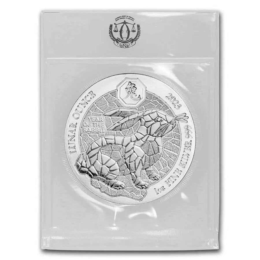 Rwanda Lunar Rabbit Silver 1 oz (ounce) ABConcept Gold Store AE