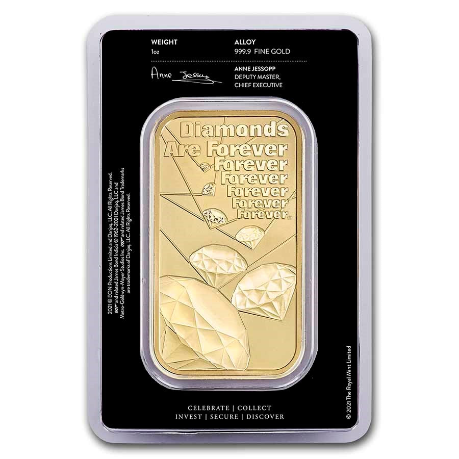 James Bond 007 Gold 1 oz (ounce) Bar