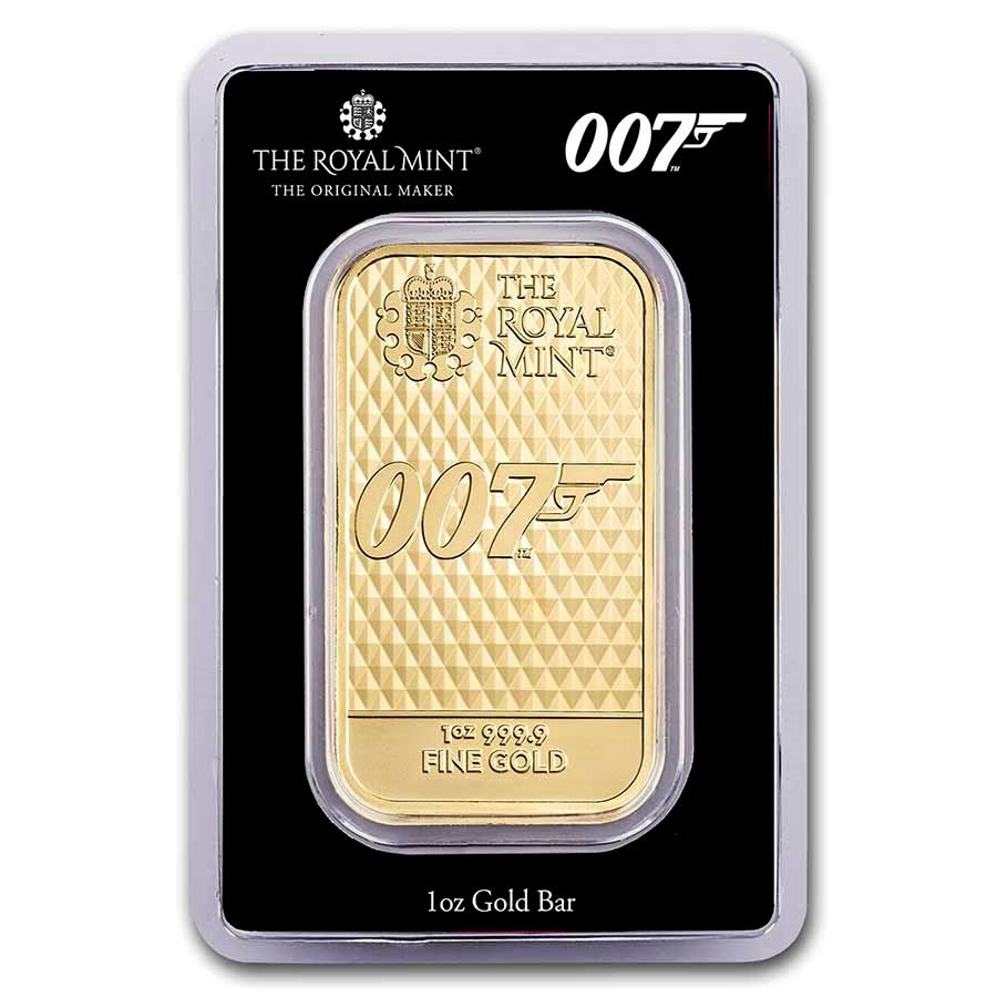 James Bond 007 Gold 1 oz (ounce) Bar