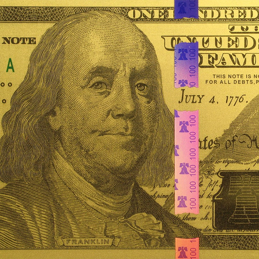 Benjamin Franklin $100 Replica Gold 1 gram