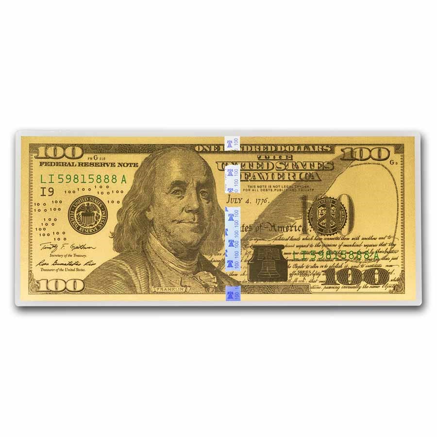 Benjamin Franklin $100 Replica Gold 1 gram