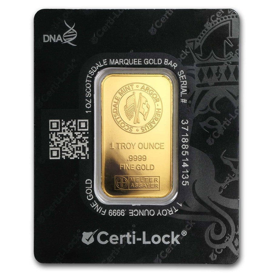 Scottsdale Marquee Gold 1 oz (ounce) Bar