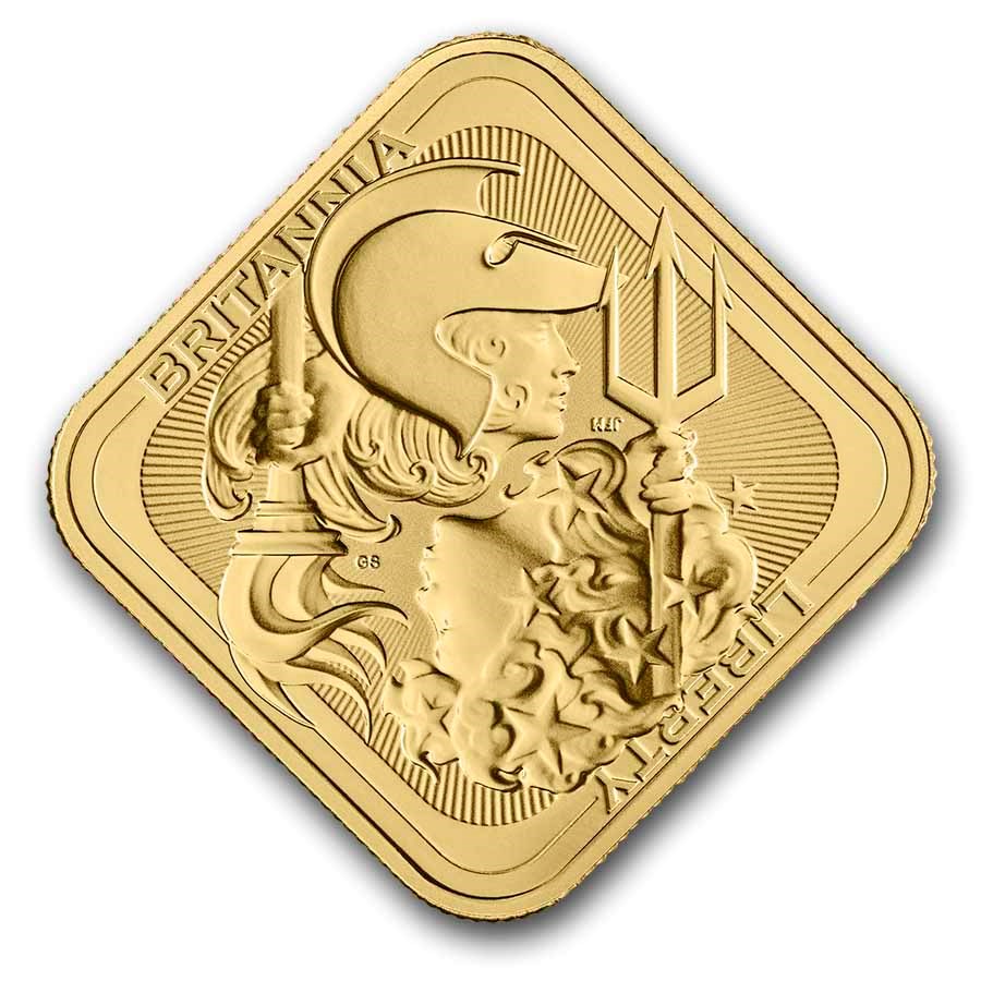 Great Britain Britannia and Liberty Gold 1 oz (ounce) Bar