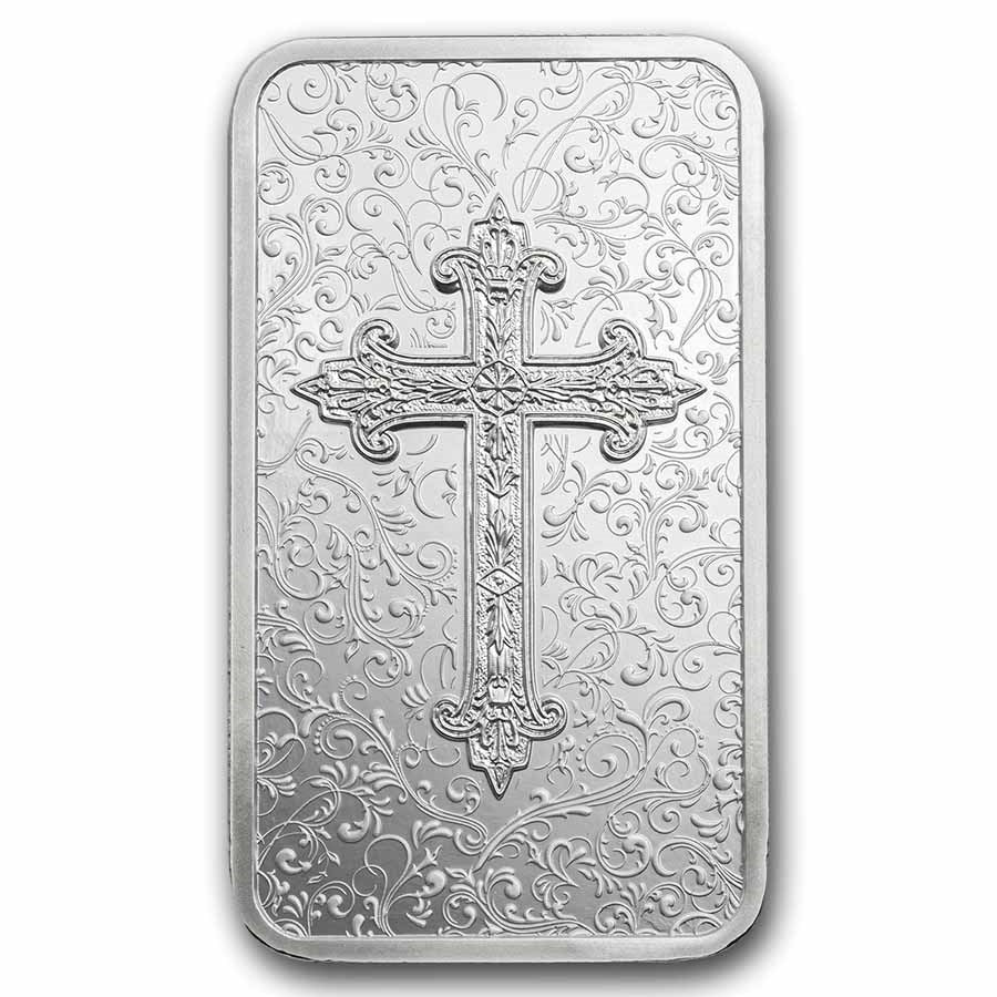 PAMP Suisse Cross of Christianity Silver 1 oz (ounce) Bar