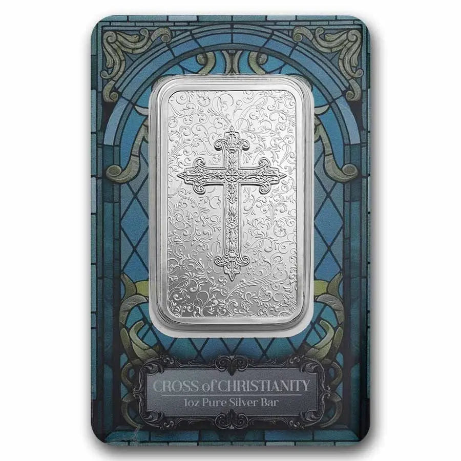PAMP Suisse Cross of Christianity Silver 1 oz (ounce) Bar PAMP Suisse