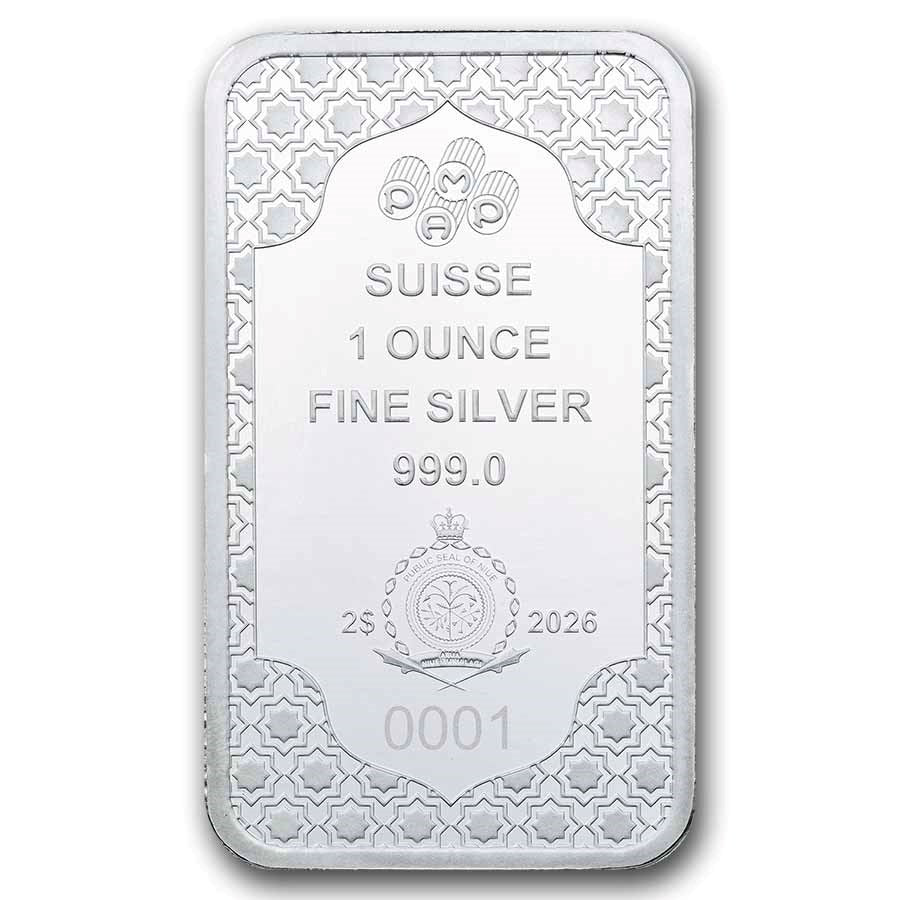 PAMP Suisse Eid Mubarak Silver 1 oz (ounce) Bar