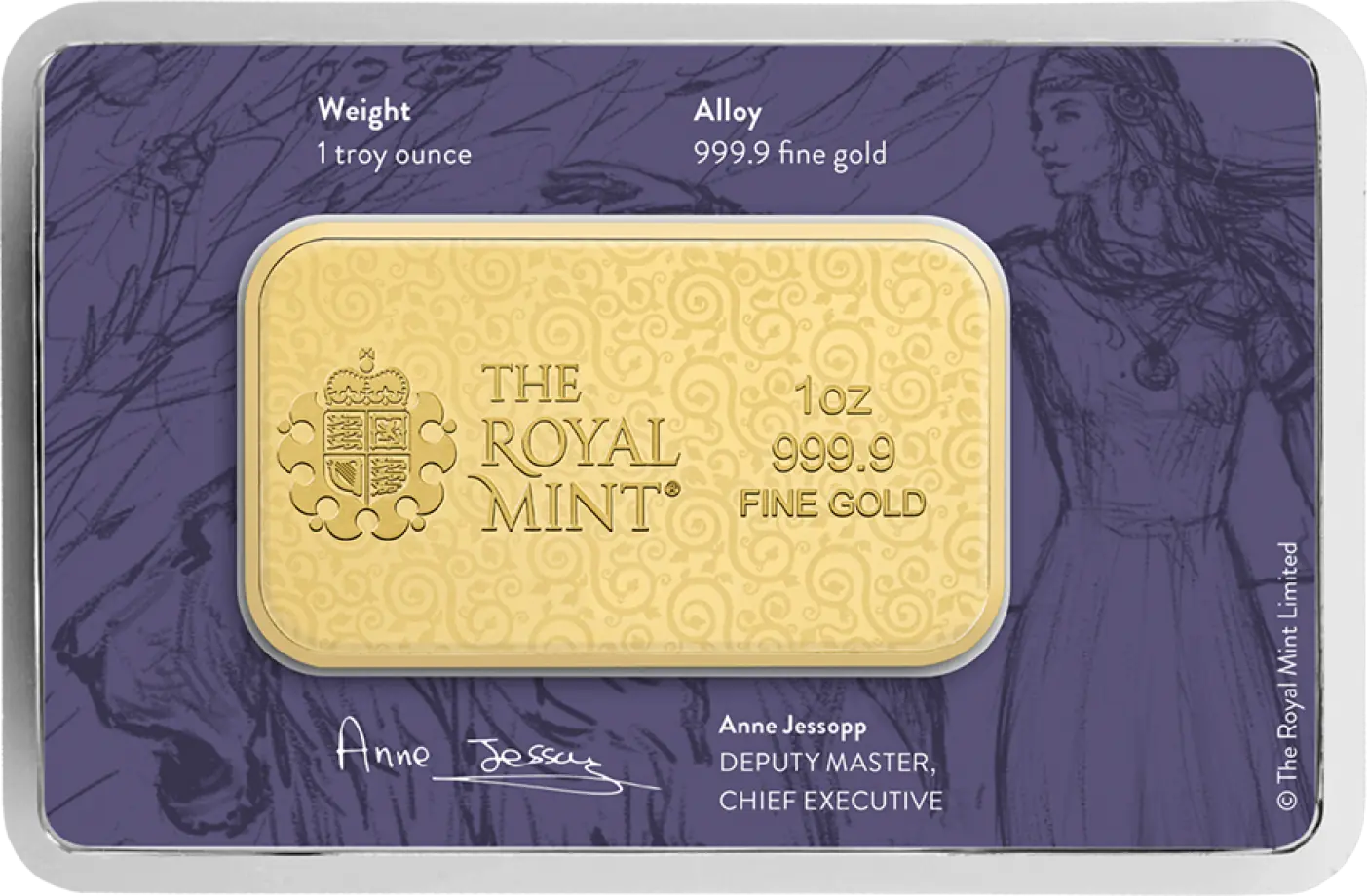 Great Britain Una and the Lion Gold 1 oz (ounce) Bar