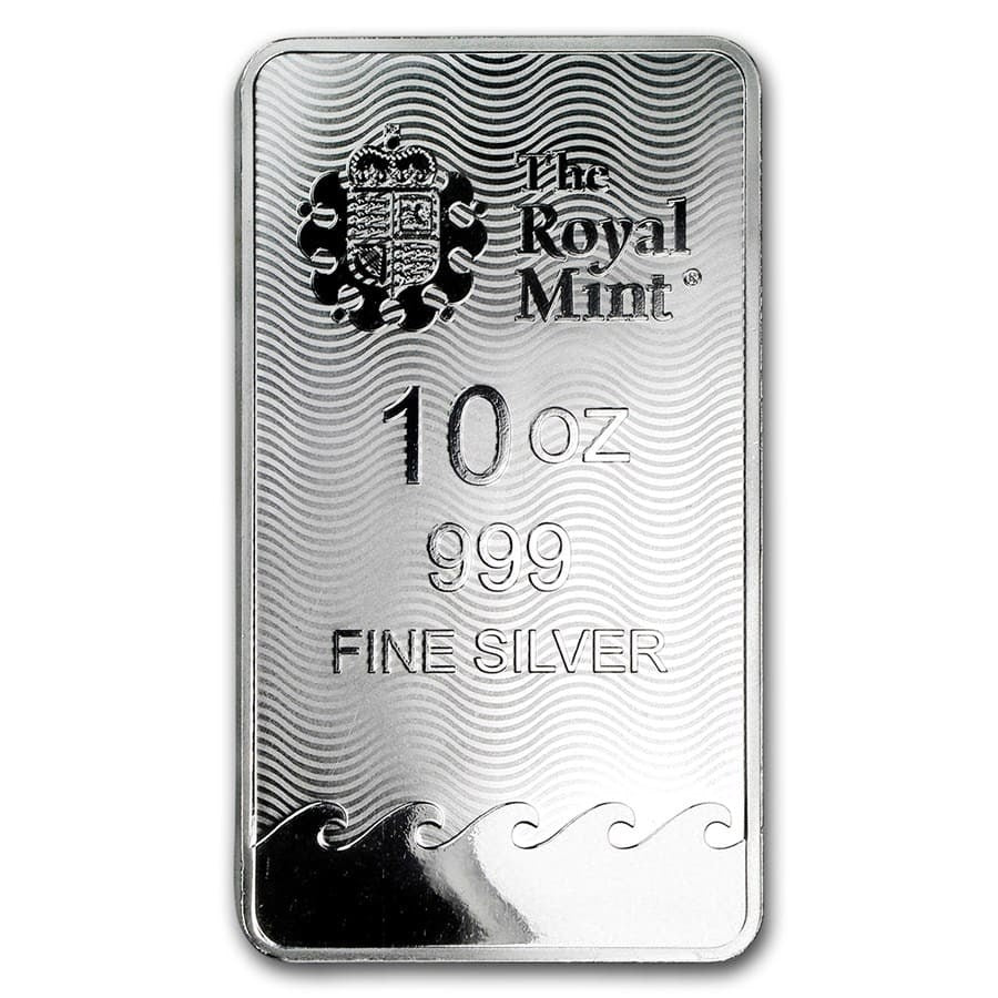 Great Britain Britannia Silver 10 oz (ounce) Bar