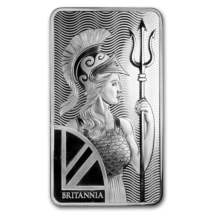 Great Britain Britannia Silver 10 oz (ounce) Bar The Royal Mint