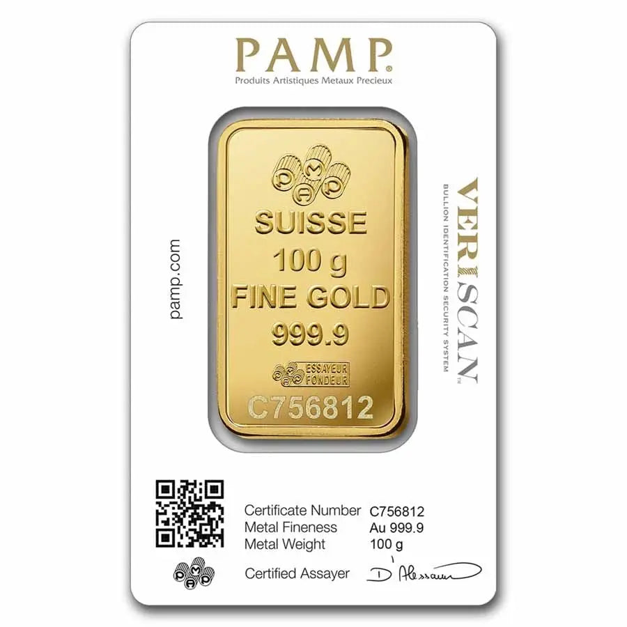 PAMP Suisse Gold 100 gram PAMP Suisse