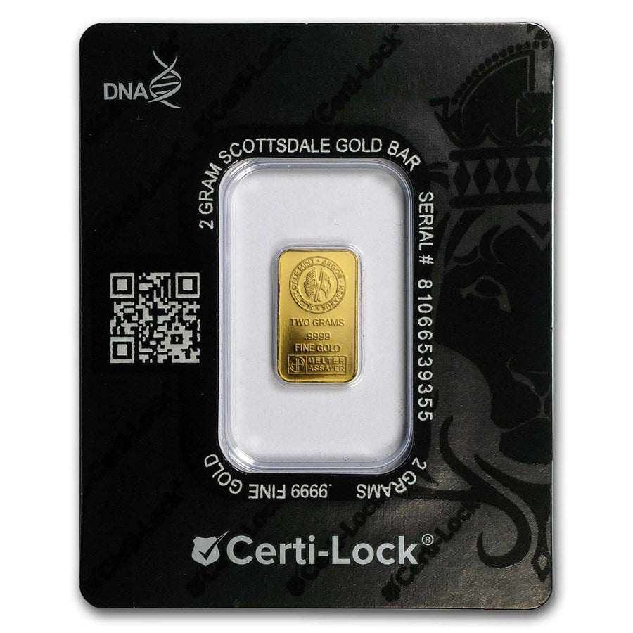 Scottsdale Gold 2 gram Bar