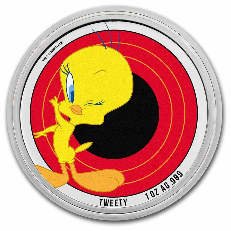 Looney Tunes Tweety Silver 1 oz (ounce) coin 9Fine Mint