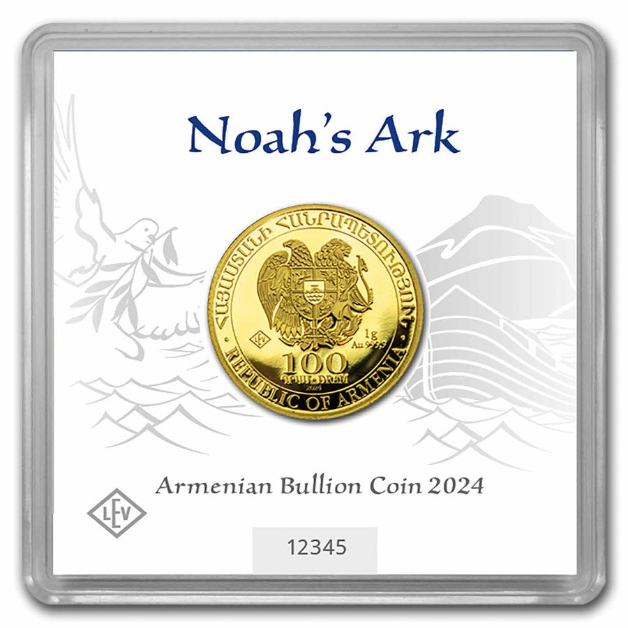 Armenia Gold 1 gram coin Noah's Ark