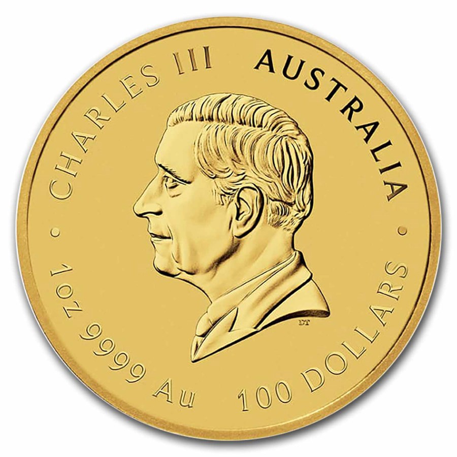 Australia Chinese Myths & Legends Dragon & Koi Gold 1 oz (ounce) coin