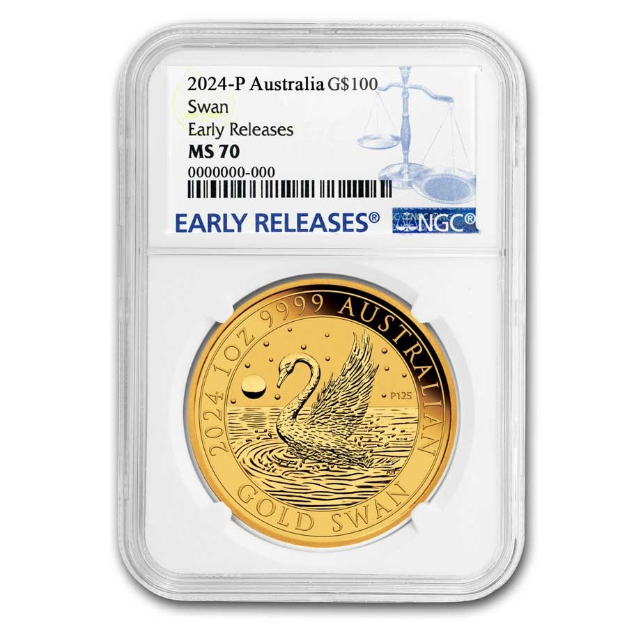 Australia Swan 2024 Gold 1 oz (ounce) coin NGC