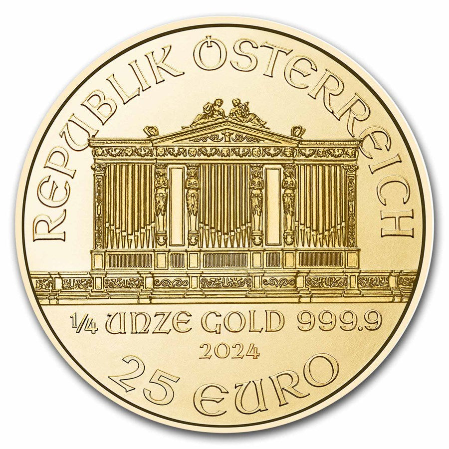 Austria Philharmonic Gold 1/4 oz (ounce) coin