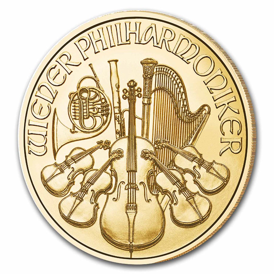 Austria Philharmonic Gold 1/4 oz (ounce) coin