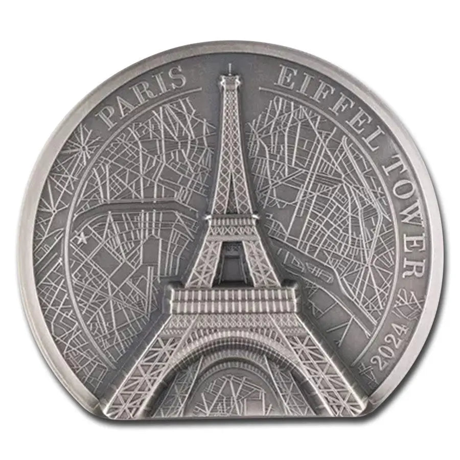 Eiffel Tower Cook Islands Silver 2 oz (ounce) NGC Coin Invest Trust