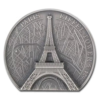 Eiffel Tower Historical Monuments Silver 5 oz (ounce)