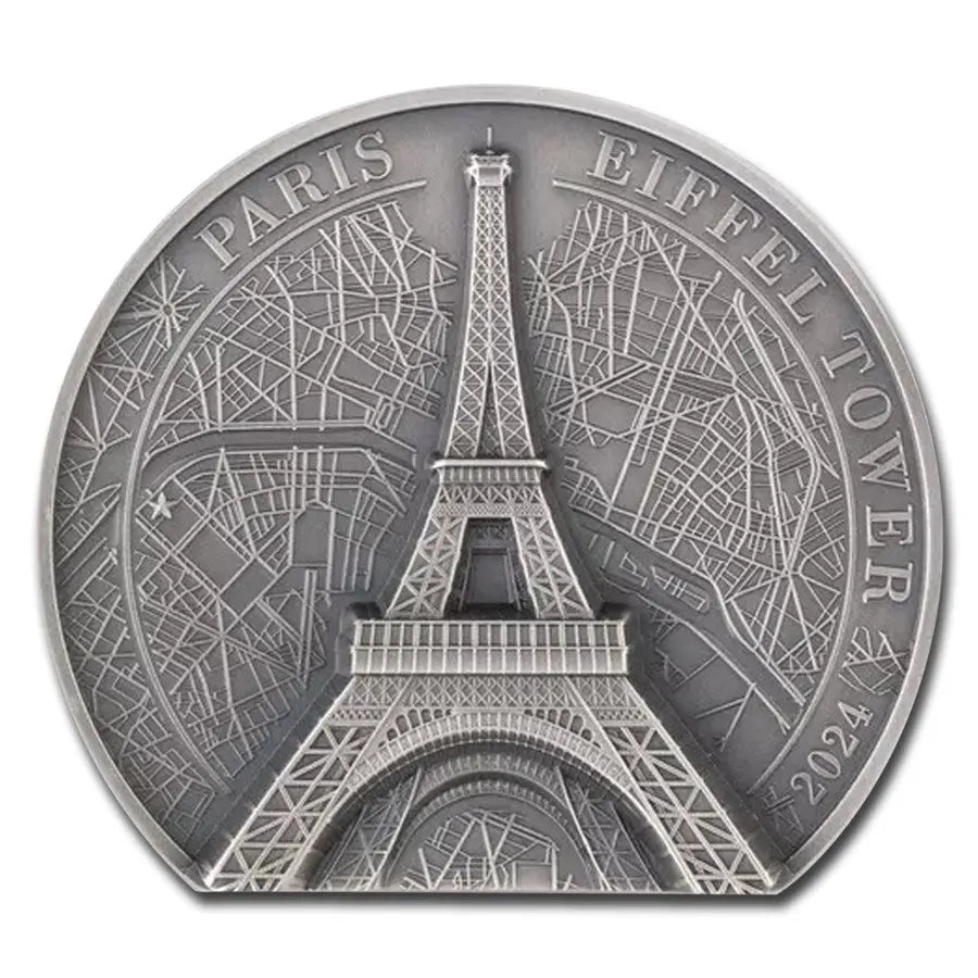 Eiffel Tower Cook Islands NGC MS-70 Silver 5 oz (ounce) Coin Invest Trust